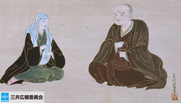 三井高利 夫婦像（画・山本宗川・画）