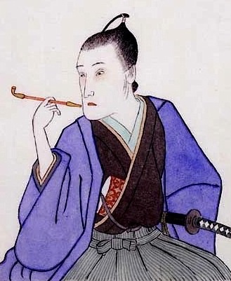 平賀源内の肖像画（『戯作者考補遺』表紙絵より）