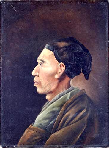 司馬江漢の肖像画（明治の洋画家・高橋由一が描いた油絵）
